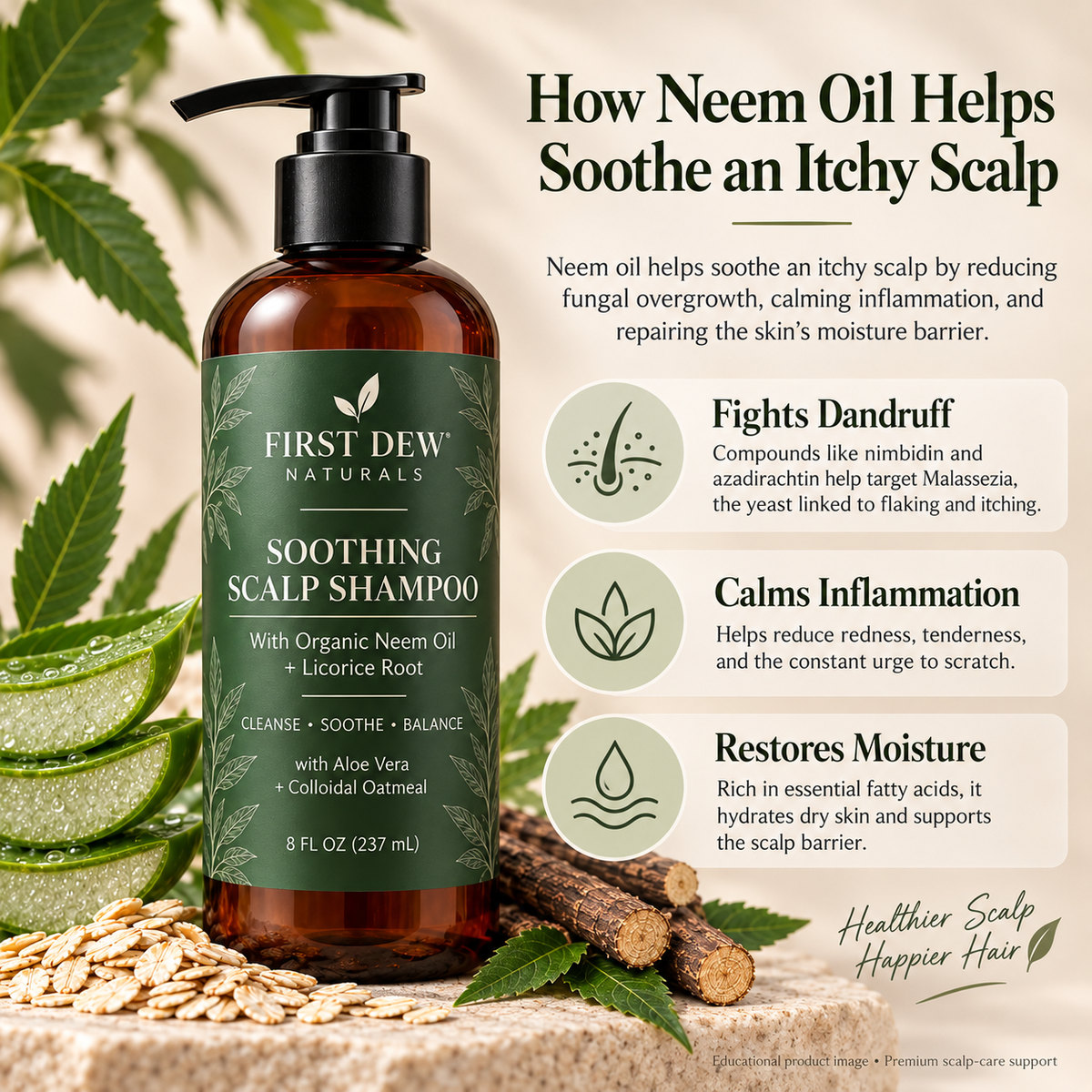 Soothing Scalp Shampoo with Neem And Licorice Root